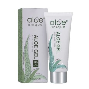 Aloe Unique Aloe Gel – 75ml hydrating gel with 99% pure Aloe Ferox for skin nourishment and hydration, vegan, dermatologically tested